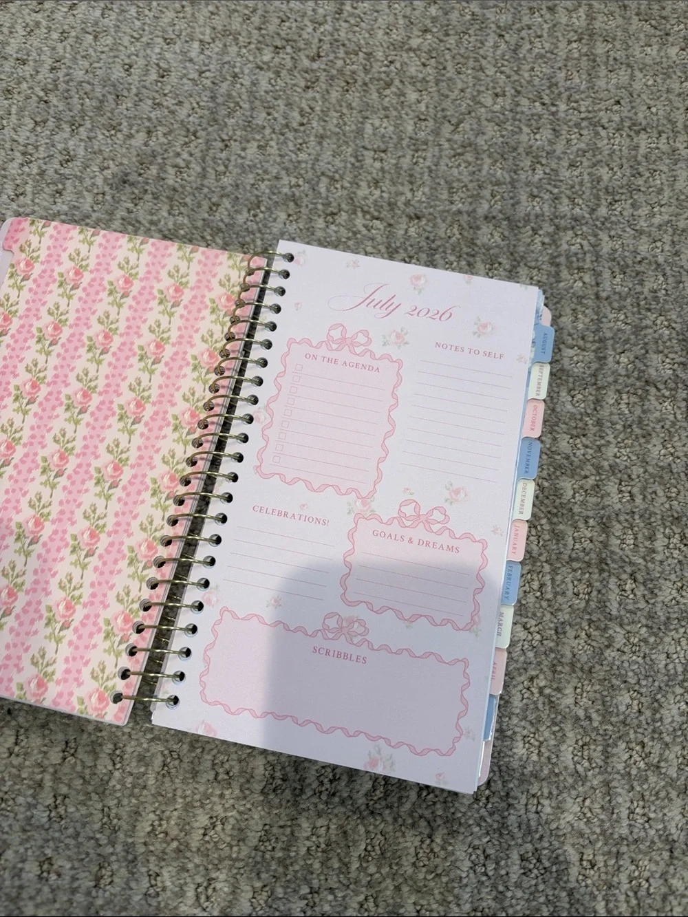 Target Love Shack Fancy Yoobi Pink Floral S Planner 2026-2027 with Gold Accents